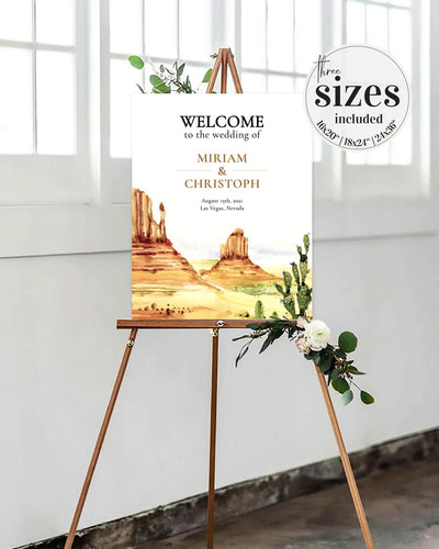 Desert Wedding Welcome Sign