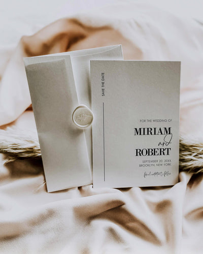 Save the Date Template for a Simple Minimalist Wedding