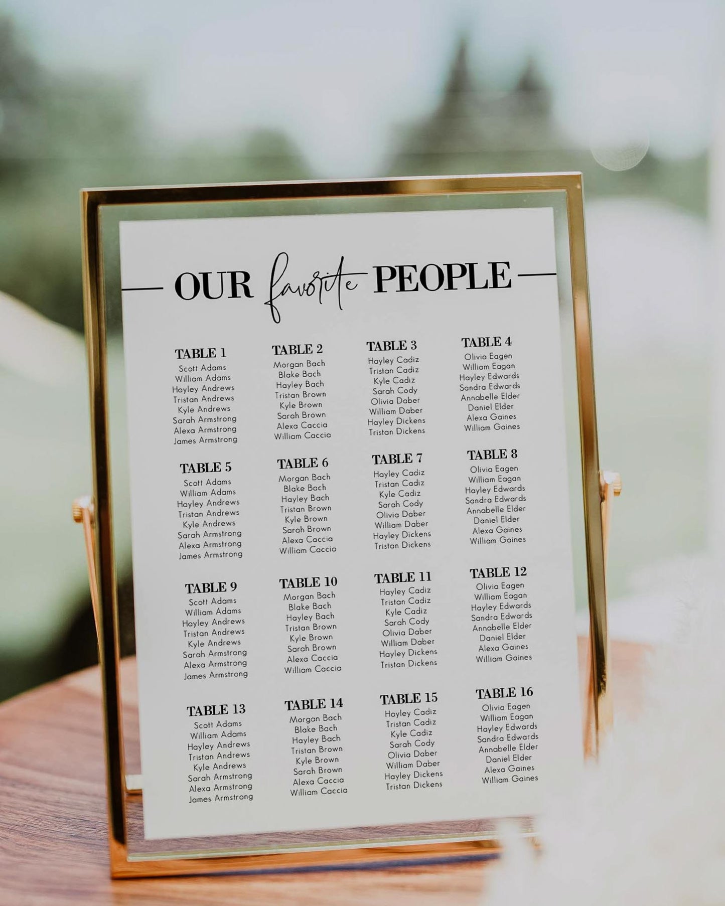 Modern Seating Chart Sign Template for Simple Wedding