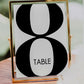 Simple Table Numbers Template for Modern Wedding