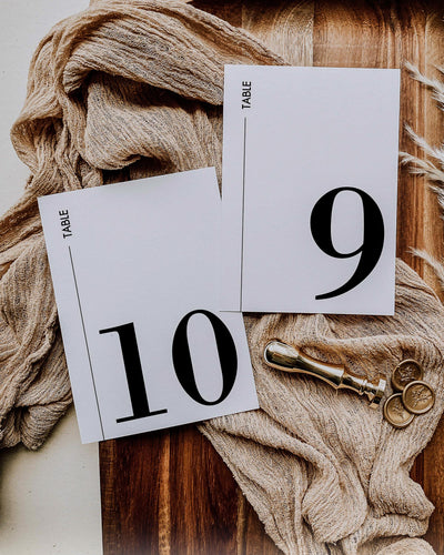 Minimalist Table Numbers Template