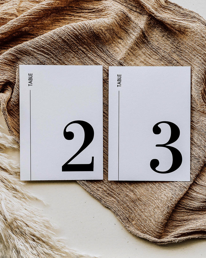 Minimalist Table Numbers Template