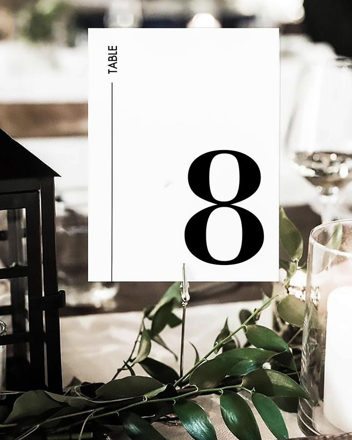 Minimalist Table Numbers Template