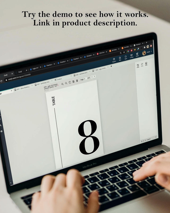 Minimalist Table Numbers Template