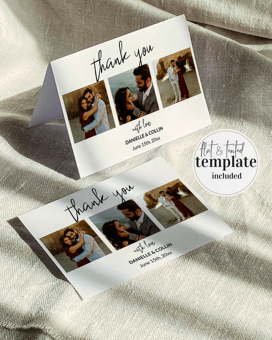 Simple Thank you Note for Minimalist Wedding