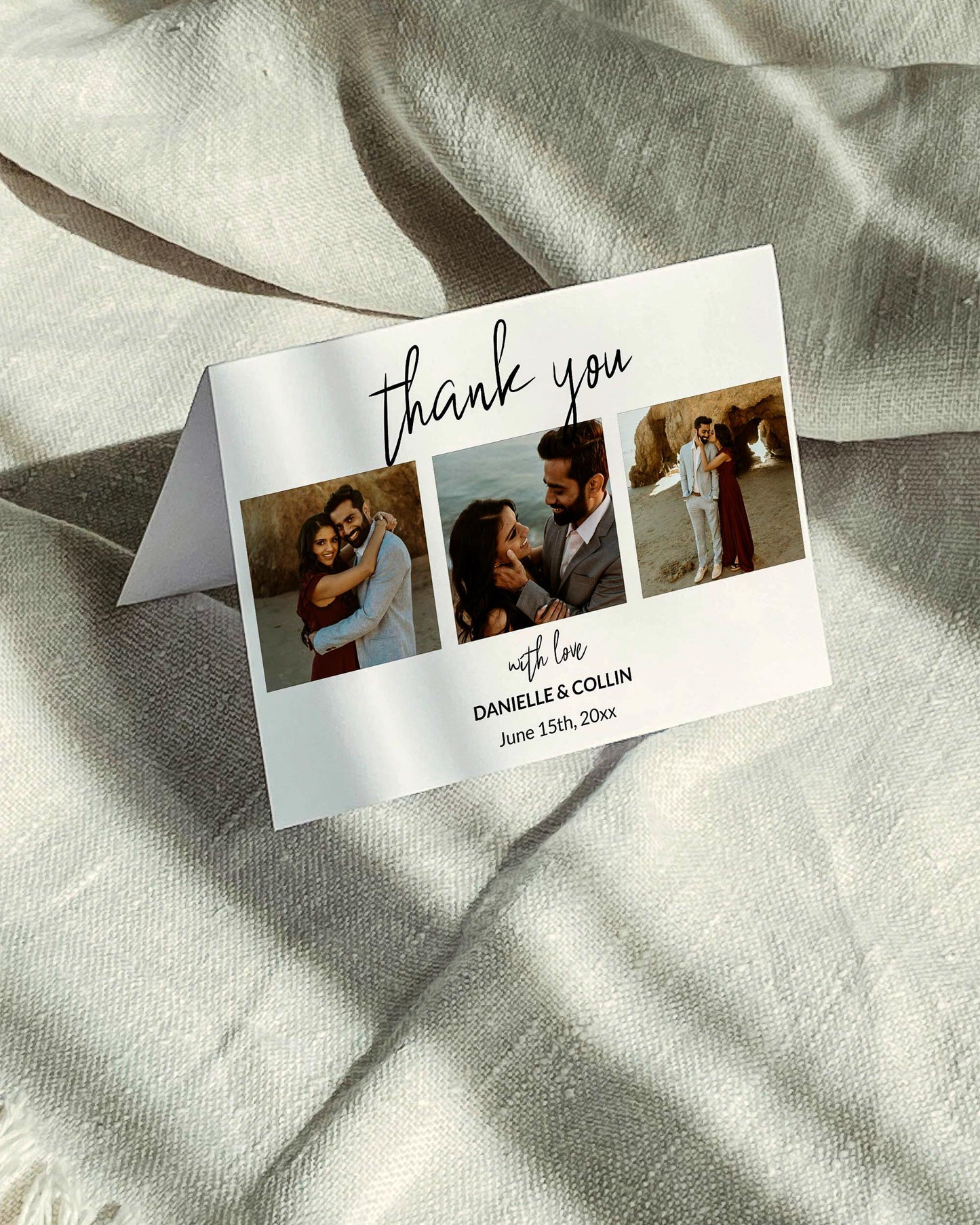 Simple Thank you Note for Minimalist Wedding