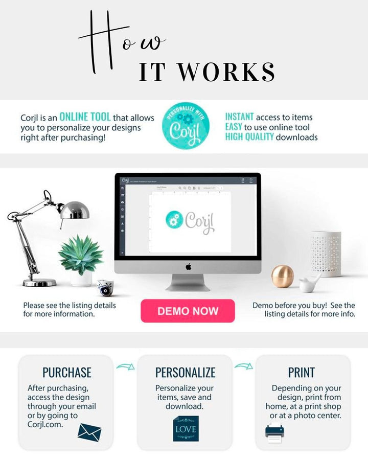 Simple Table Numbers Template for Modern Wedding