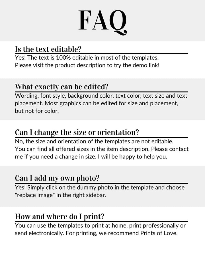 Simple Table Numbers Template for Modern Wedding