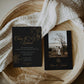 Celestial Wedding Invitation, Editable Deckled Edge Template, Navy Blue and Gold elegant Bohemian Sun and Moon Wedding #062
