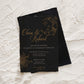 Black Wedding Invitation Template, Witchy Wedding Invite for Celestial Wedding #062