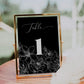Gothic Table Numbers Sign Printable Template for Wedding Birthday Bridal Shower or Funeral, Rock n Roll Tattoo Table Sign