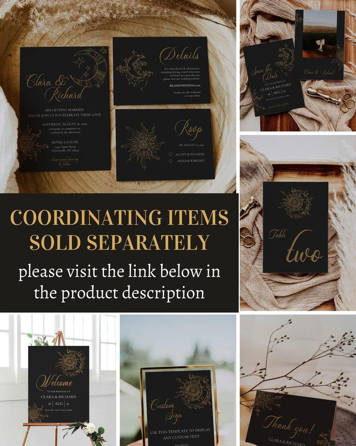 Witchy Bachelorette Weekend Itinerary for Starry Bridal Shower, Galaxy Bridal Shower Invitation and Schedule #062