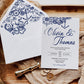 Nautical Wedding Decor, Envelope Liners for Beach Ocean Wedding | Printable Template