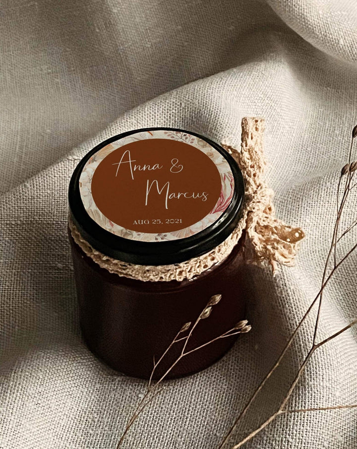 Rust Wedding Favor Tags - Boho Terracotta Burnt Orange Theme - Instant Download Digital Template