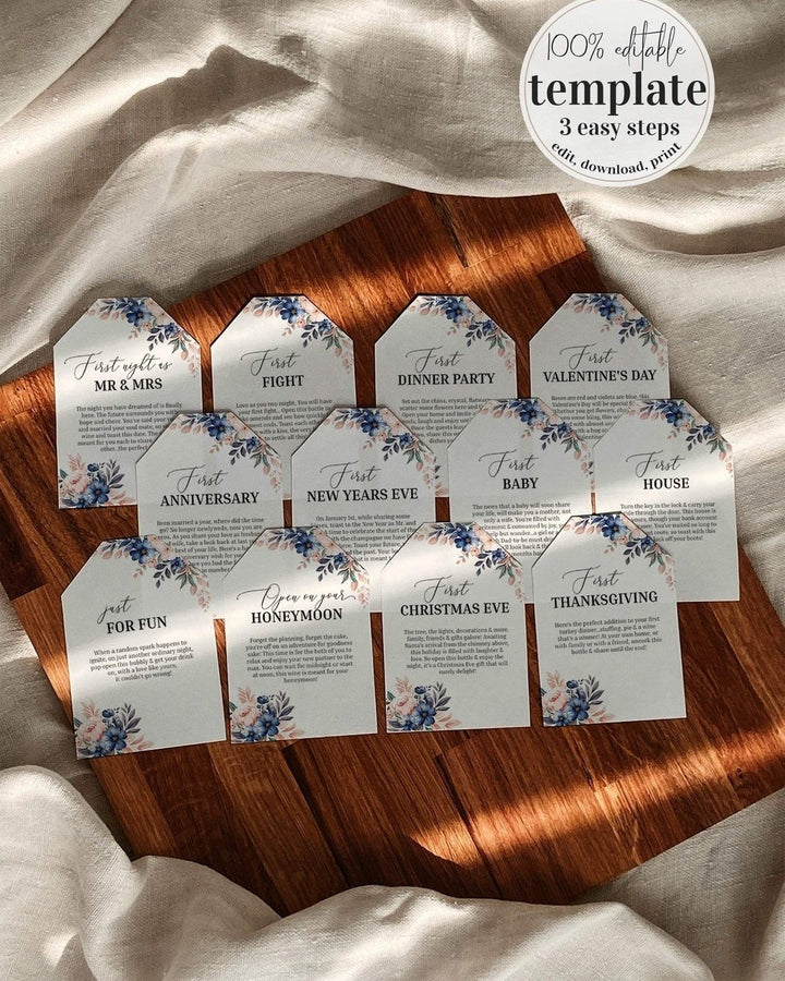 First Year Wine Labels, Marriage Milestone Wine Tags, First Year Marriage Wine Tags, Wine Gift Basket