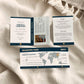 Blue Passport Wedding Invitation Template, Travel Themed Wedding Passport Template #072w