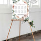 Dusty Rose Wedding Decor Seating Chart Template for Whimsical Wedding #075
