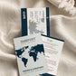 Blue Passport Wedding Invitation Template, Travel Themed Wedding Passport Template #072w