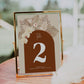 Boho Rust Wedding Table Numbers - Burnt Orange & Terracotta Theme - Copper Saree - Instant Download Digital Template