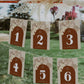 Boho Rust Wedding Table Numbers - Burnt Orange & Terracotta Theme - Copper Saree - Instant Download Digital Template