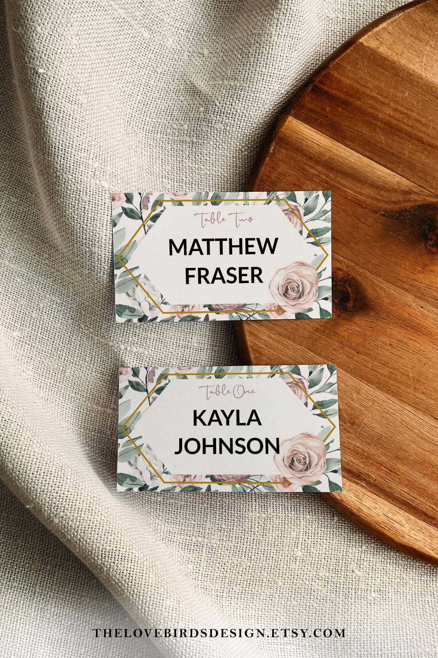 Whimsical Wedding Place Cards Template for Wedding Table Decor or Birthday Bridal Shower or Baby Shower #075