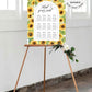 Sunflower Wedding Seating Chart Template for Rustic Wedding in Summer, Template to download and print #006