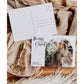 Boho Christmas Card Template with Postcard Template with Photo, Modern Holiday Greeting Card Template to Download