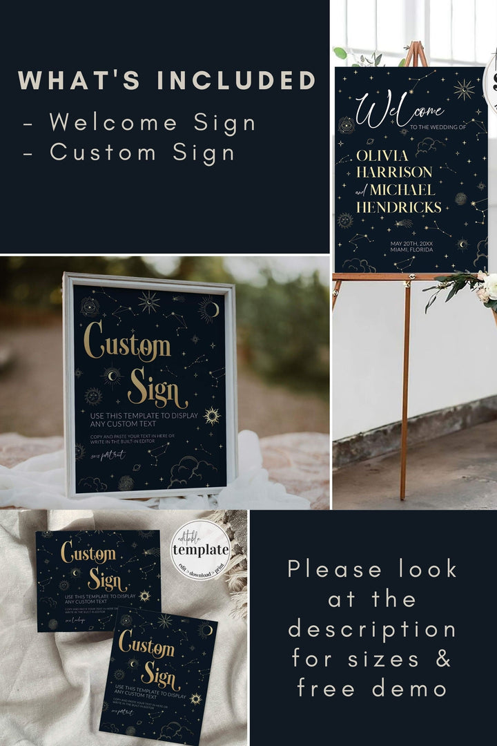 Moon Wedding Stationery Bundle for Celestial Wedding