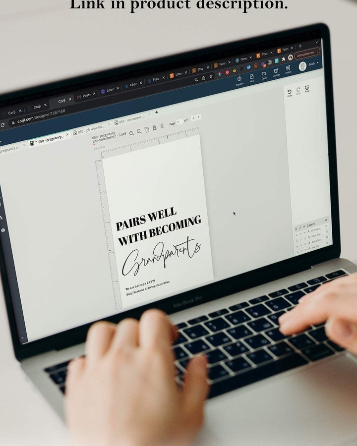 Pairs well with a NEW JOB Wine Label Template