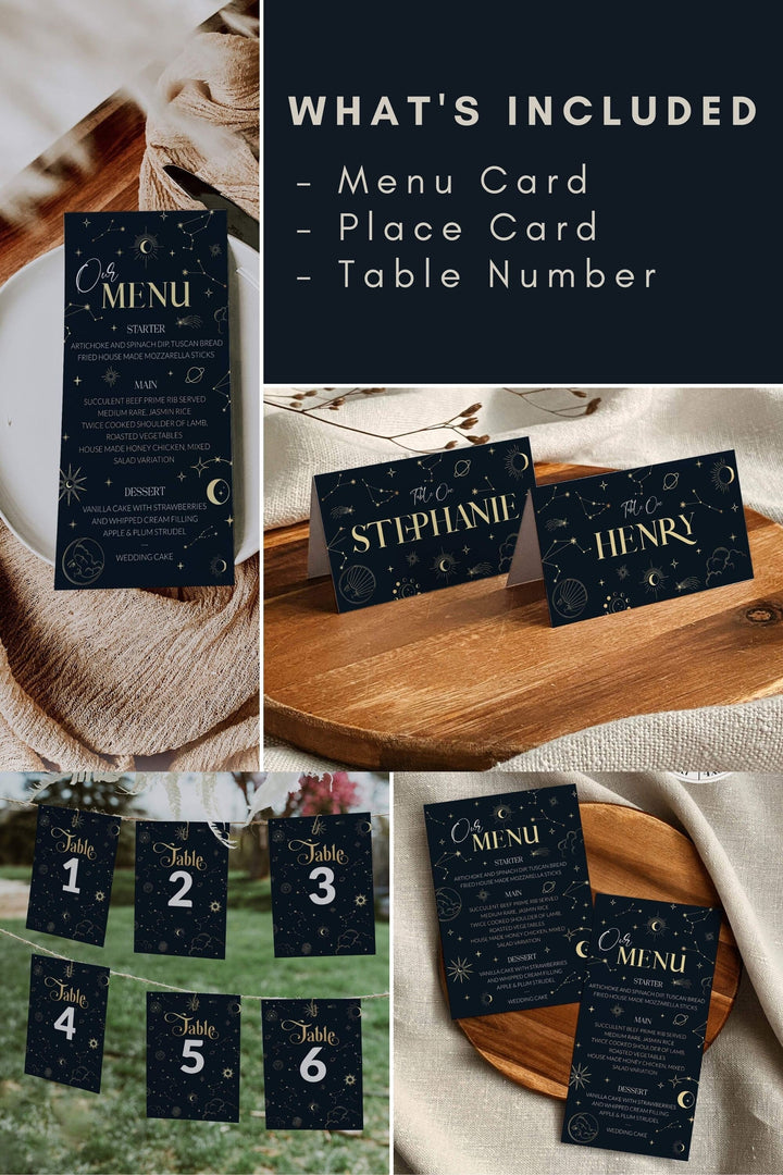 Moon Wedding Stationery Bundle for Celestial Wedding