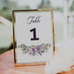 Purple Table Numbers Template for Vintage Wedding, Girls Baby Shower or Plum Bridal Shower #071a