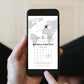 Destination Wedding Save the Date Calendar with Watercolor World Map Phone Invitation Template Digital Download #072w