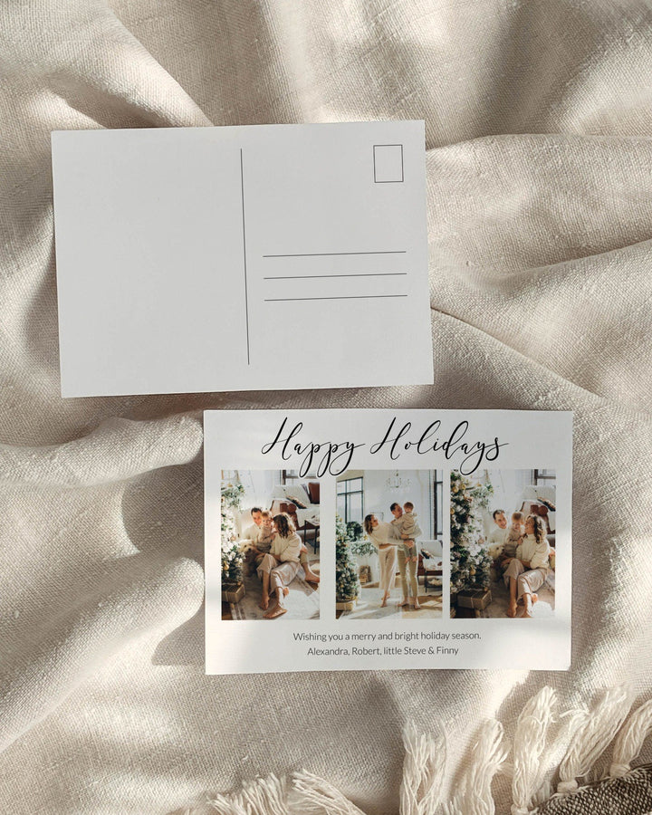 Happy Holidays Card Template 2022 Photo Christmas Card for husband son family or friends