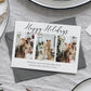 Happy Holidays Card Template 2022 Photo Christmas Card for husband son family or friends