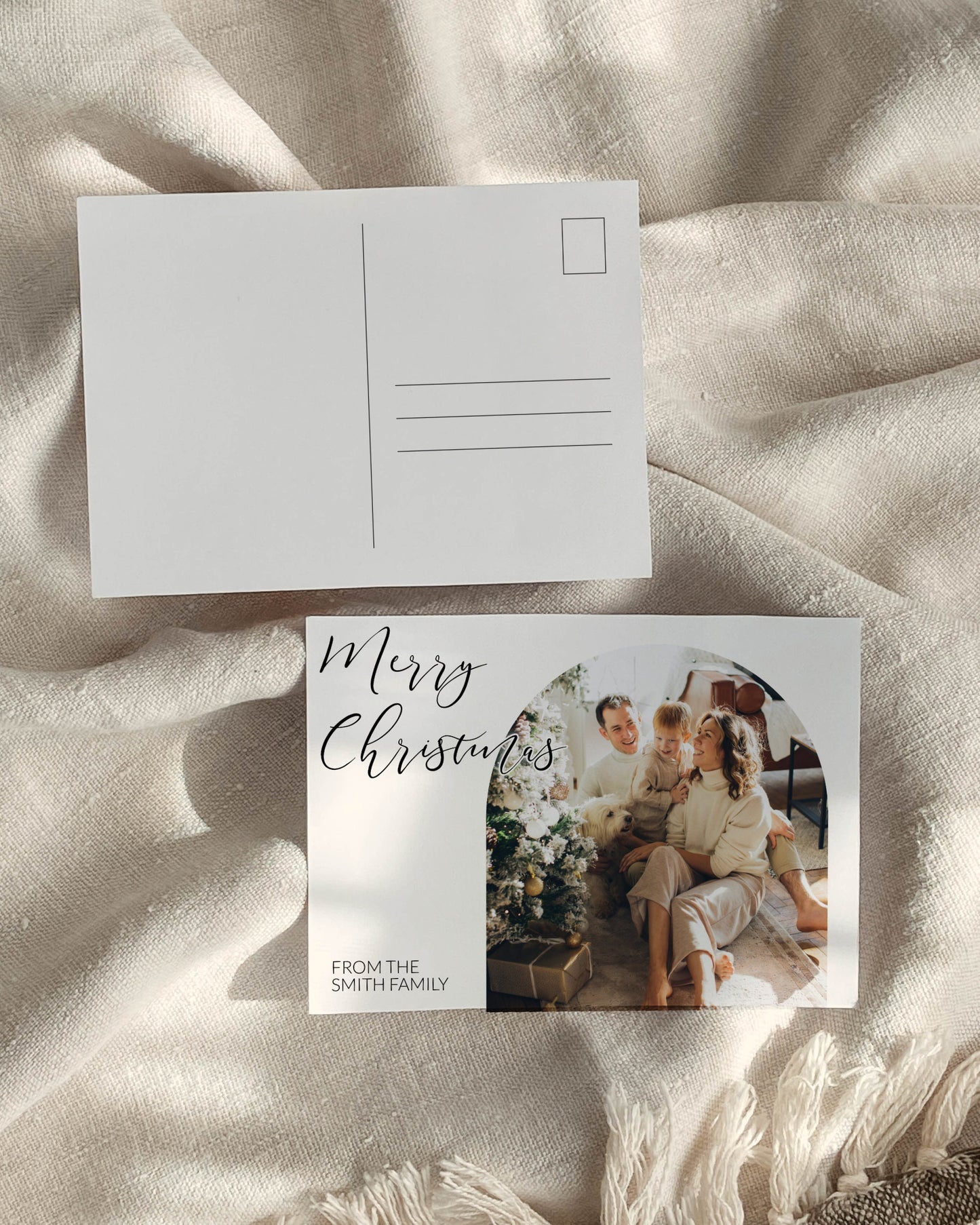 Photo Holiday Card 2022 Christmas Postcard Template with digital download