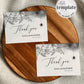 Halloween Party Thank you Card with Spider Spooky Thank you