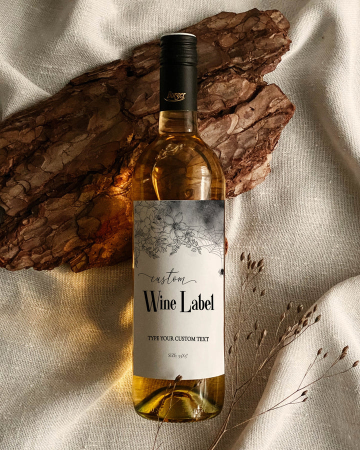 Halloween Party Custom Wine Label Template perfect halloween gift for party host