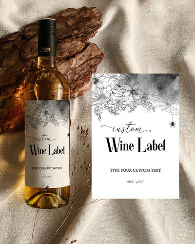 Halloween Party Custom Wine Label Template perfect halloween gift for party host