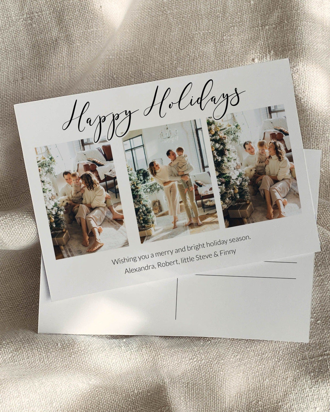 Happy Holidays Card Template 2022 Photo Christmas Card for husband son family or friends