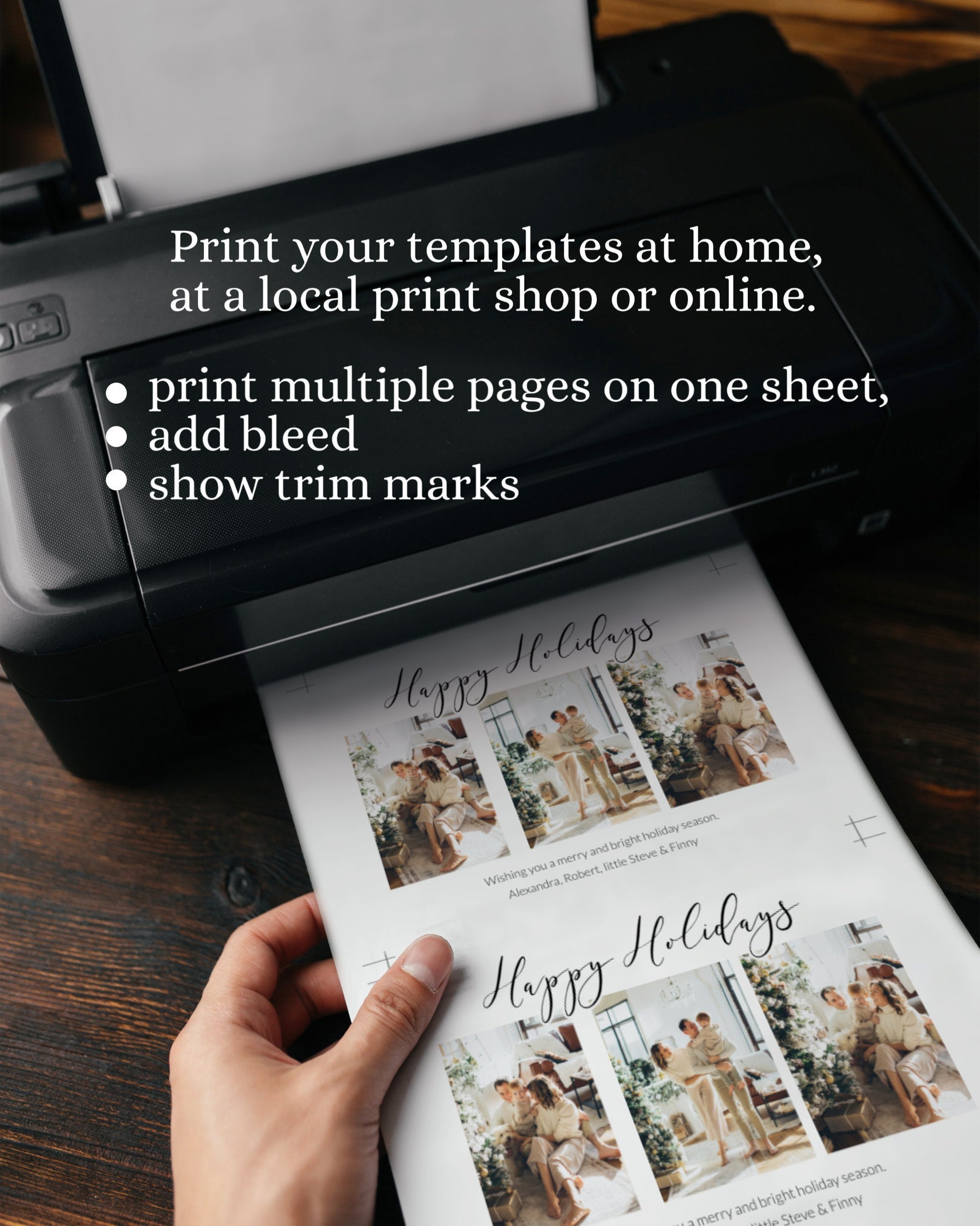 Cute Holiday Card Template with Photo 2022 with digital download Funny Christmas Postcard