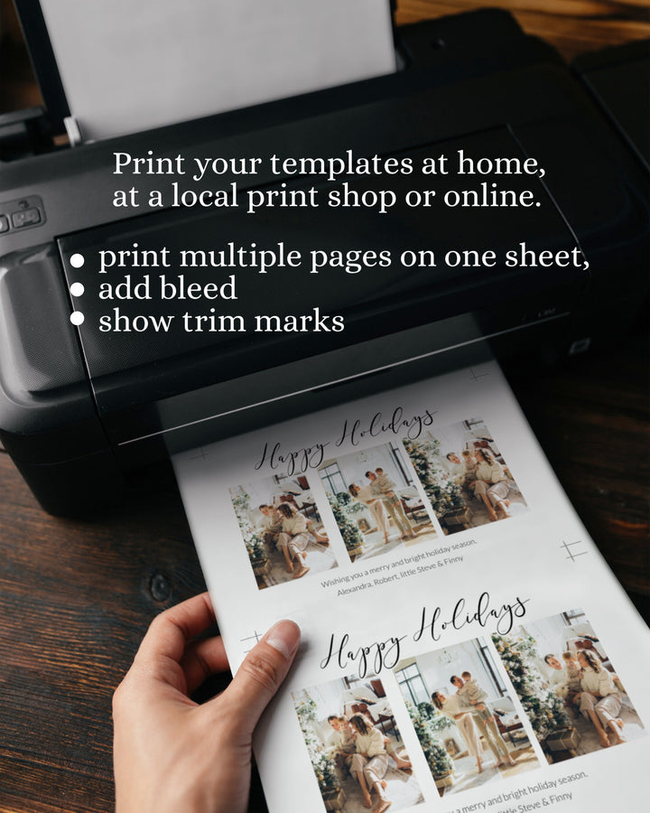 Cute Holiday Card Template with Photo 2022 with digital download Funny Christmas Postcard