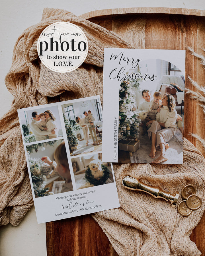Funny Holiday Card Template 2022 digital download Photo Christmas Postcard