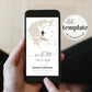 GREECE Destination Wedding Save the Date Template Digital Passport Invitation for Travel Wedding #072w