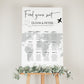 Destination Wedding Seating Chart Sign Printable Template for Travel Themed Wedding Decorations #072w