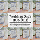 Wedding Sign Bundle Printable Template for Destination Wedding Decorations or Beach Bridal Shower Signage | Printable Template