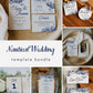 Wedding Stationery Bundle Printable Templates Template for Nautical Beach Wedding Decorations or Destination Celebration
