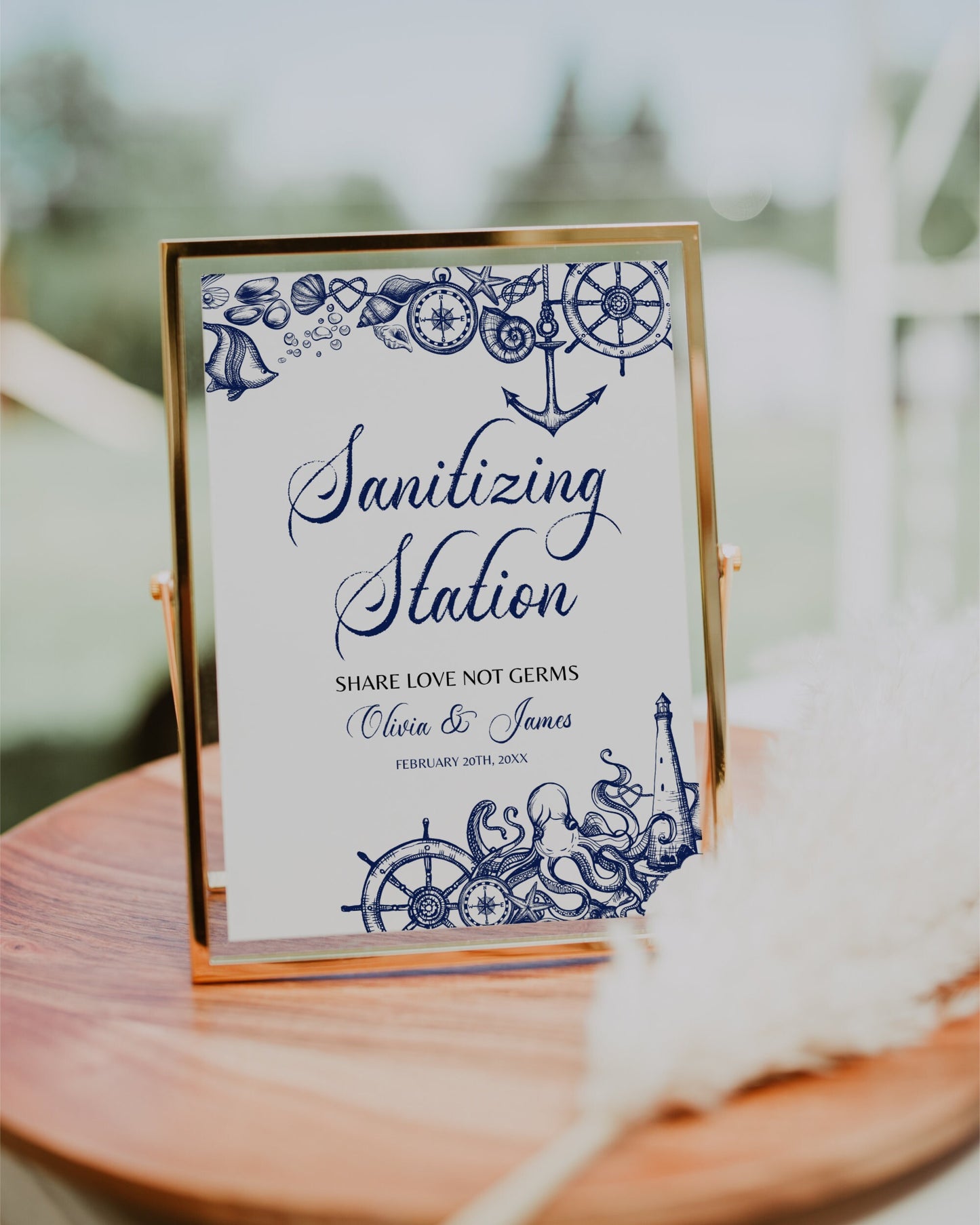 Sanitizer Station Sign, Social Distance Wedding, Sanitizer Sign, Instant Download, Wedding Hand Sanitizer Sign for Beach Wedding