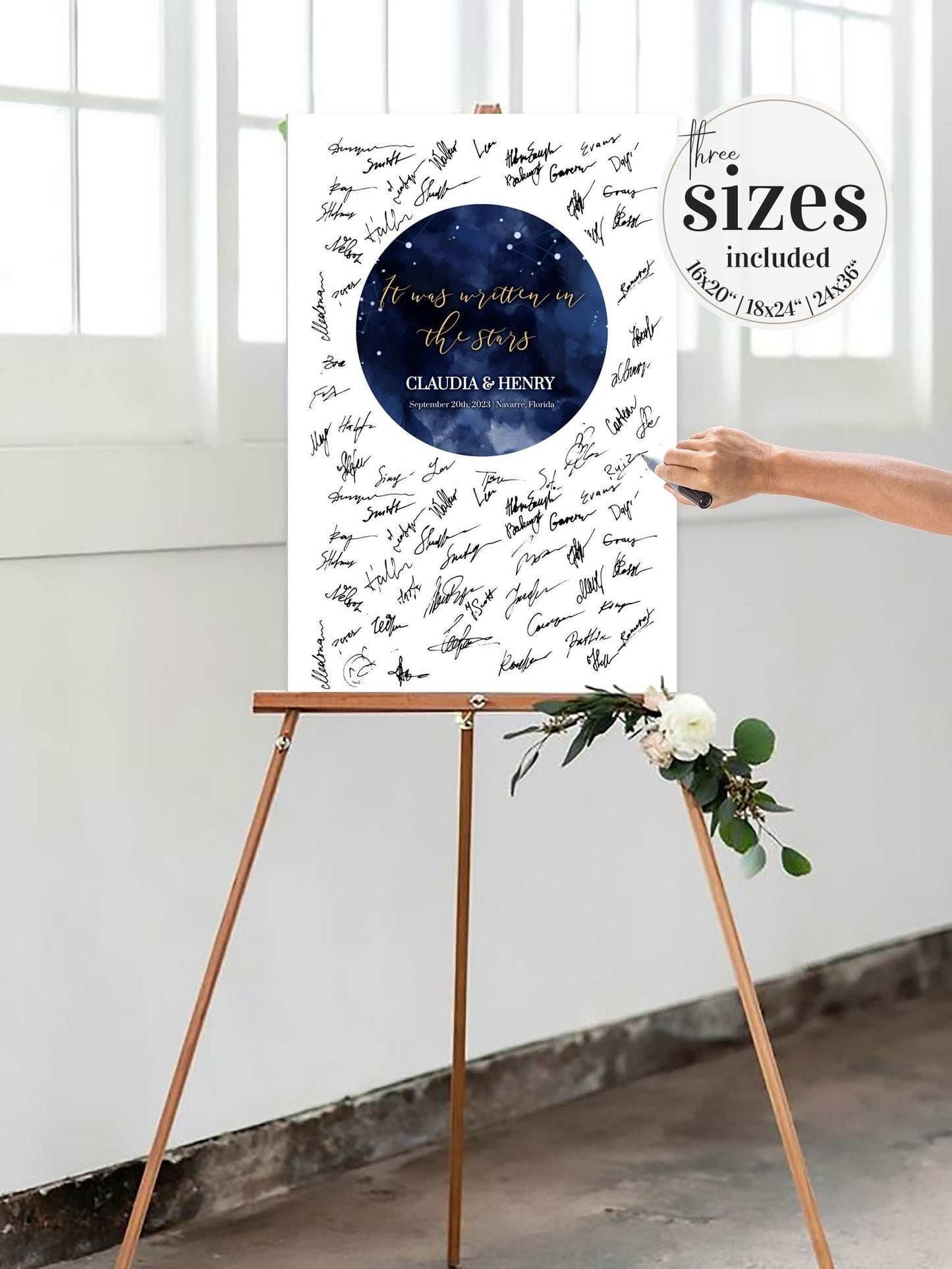 Constellation Guest Book Sign Celestial Wedding Alternative Guestbook Sign Printable Template for Stars Wedding Decorations #066