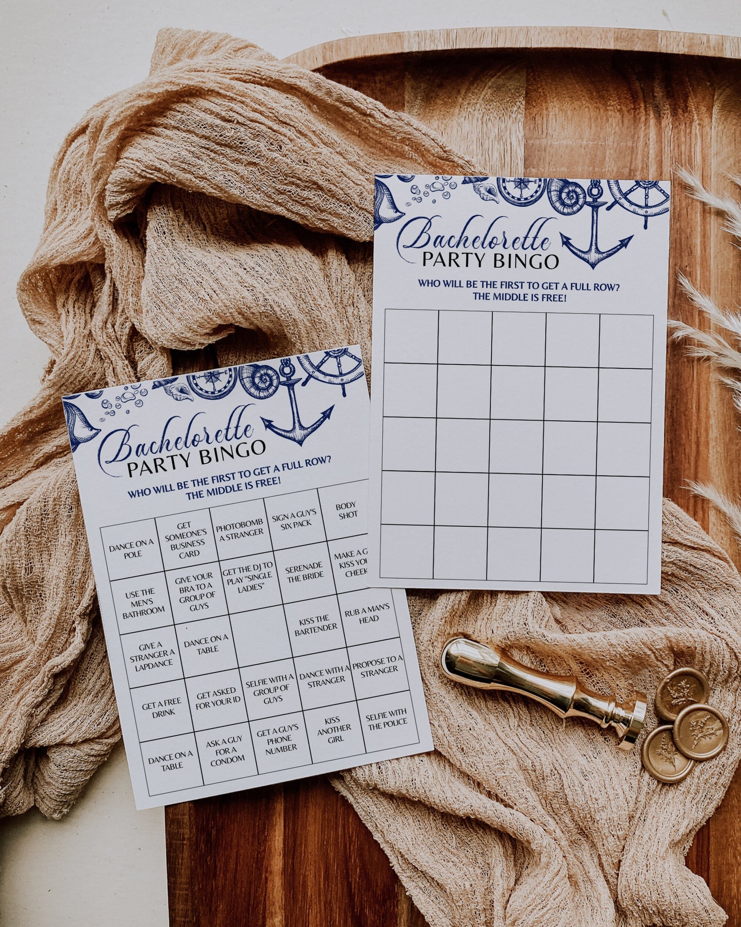 Nautical Bridal Shower Game Set | Printable Template