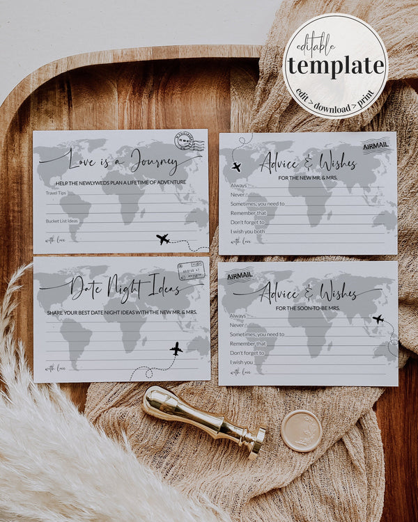 Card Bundle: Advice and Wishes, Date Night Ideas and Love is a Journey